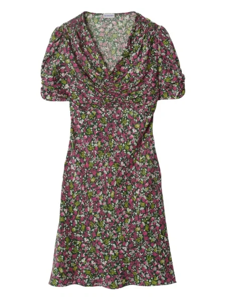 Rochie mini Burberry cu model floral de costum negru