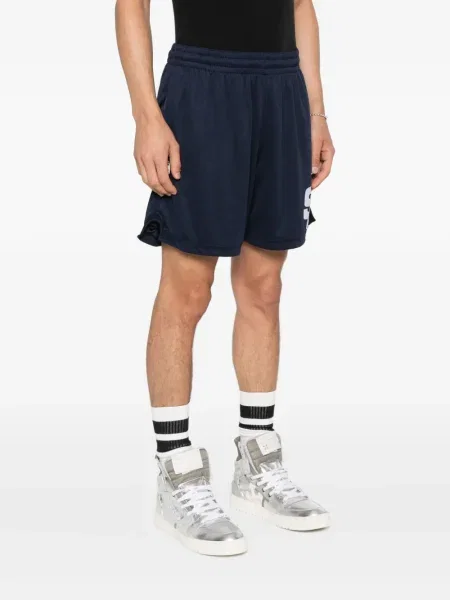 Pantaloni scurți Summer Games cu imagine plasă albastru