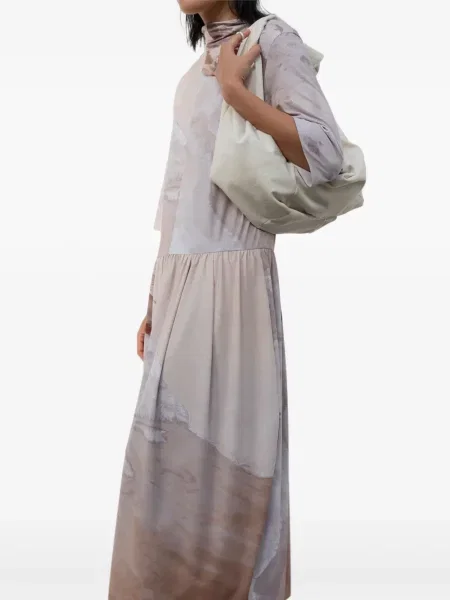 Rochie maxi Low Classic cu imagine cu imprimeu abstract clasică