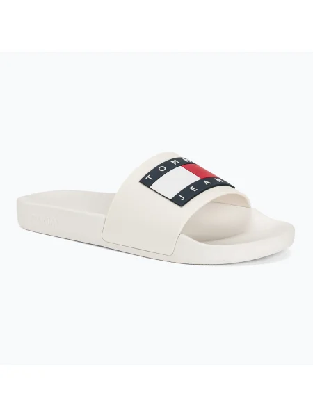 Olcsóbban. Női papucs Tommy Jeans Flag Pool Slide Ess ecru. Méret: 38 EU bézs