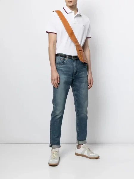 Polo Polo Ralph Lauren cu broderie alb