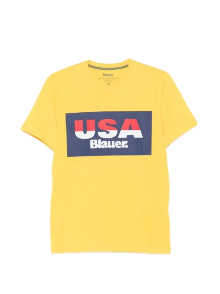 Scurt tricou Blauer cu imagine galben