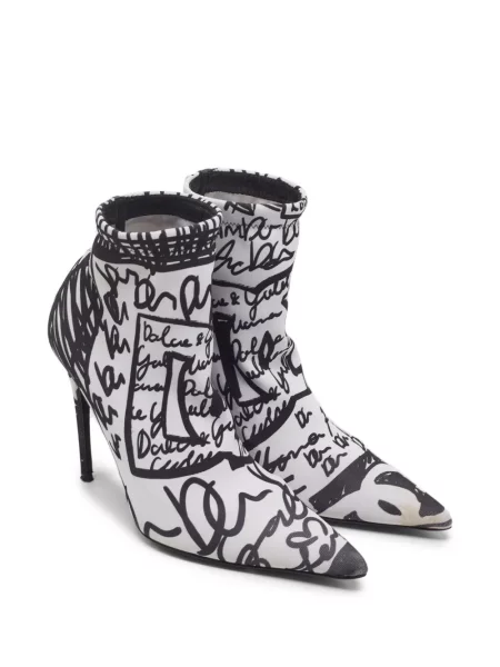 Cizme scurte D&g Preowned cu imagine alb