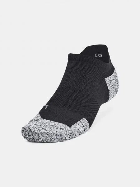 Bežecké ponožky Under Armour Dry Run Cushion No Show 3 pary black/pitch gray/reflective čierna