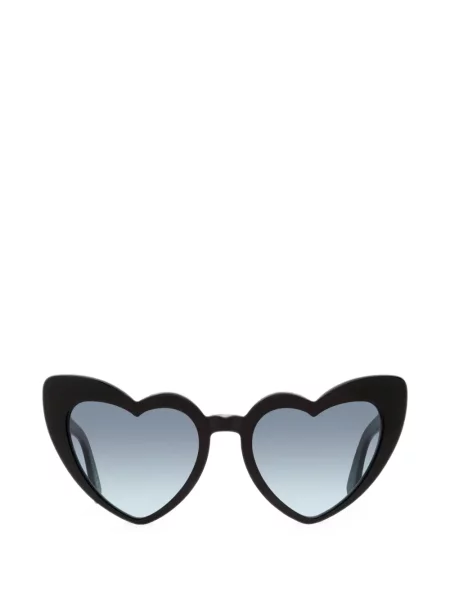 Ochelari de soare Saint Laurent Eyewear cu motiv cu inimi negru