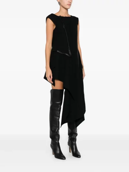 Rochie Yohji Yamamoto de lână de costum negru