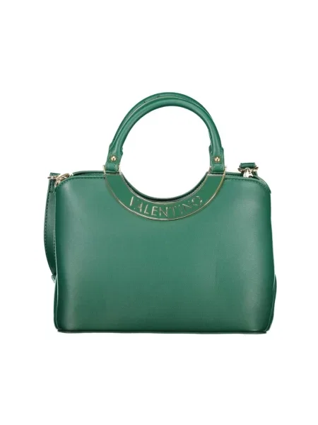 Lniana torebka Valentino Bags zielona