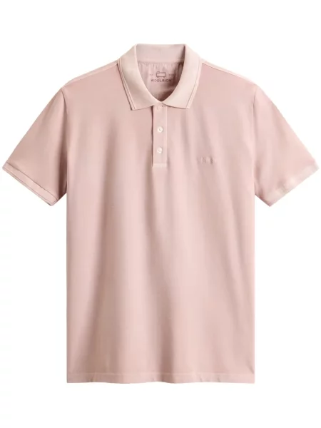 Polo Woolrich cu broderie roz