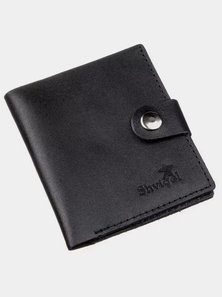 Кожаный кошелек Shvigel черный