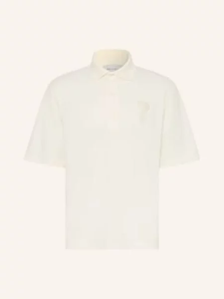 Ami Paris Koszulka Polo Z Pikowanym Wzorem beige beżowe