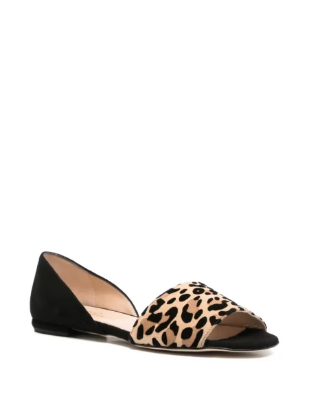Sandale Il Borgo cu imagine cu model leopard negru