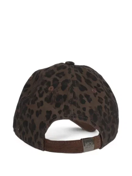 Șapcă Mc2 Saint Barth de catifea cord cu imagine cu model leopard maro
