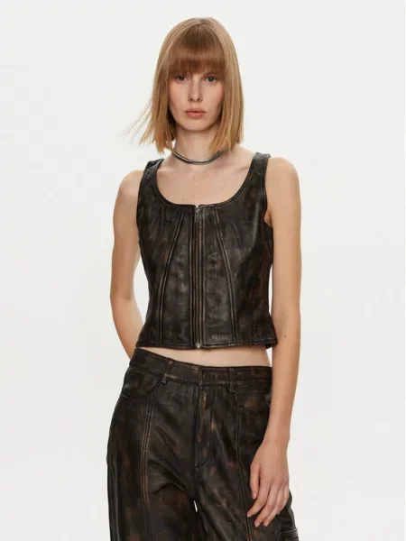 Gestuz Топ Linera Regular Fit коричневий