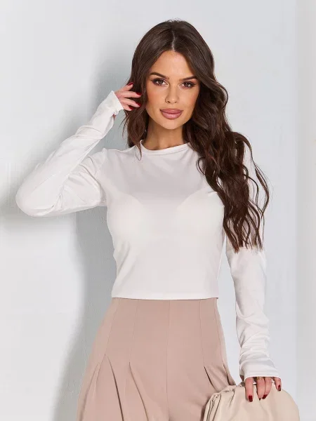 Лонгслів ISSA Plus комбінований верх білий