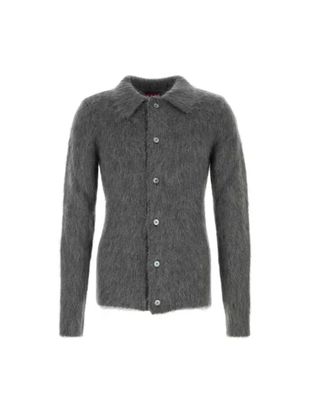 Dzianinowy kardigan Gucci szary