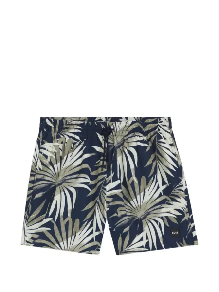 Slip de baie Boss cu imagine verde