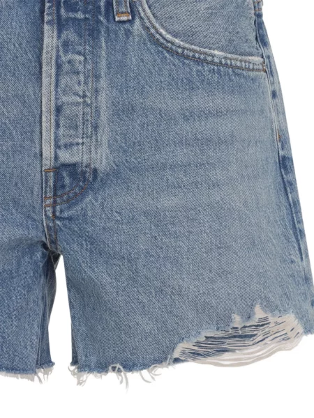 Pantaloni scurți din denim Agolde albastru
