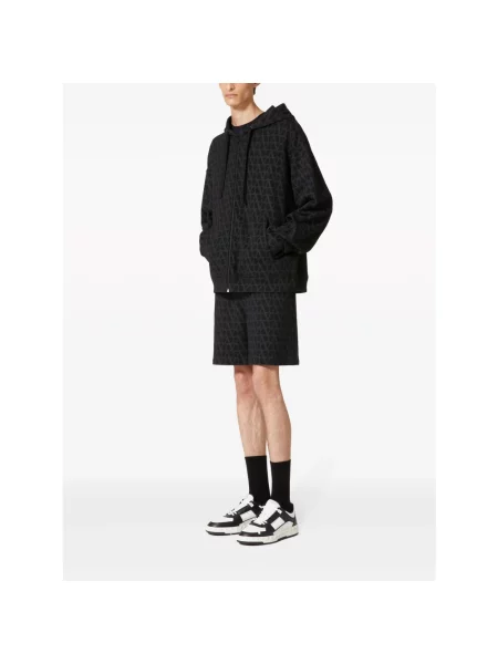 Bluza z kapturem Valentino Garavani z kapturem z nadrukiem czarna