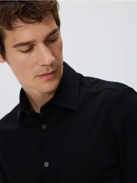 Reserved Приталена сорочка з єгипетської чорний