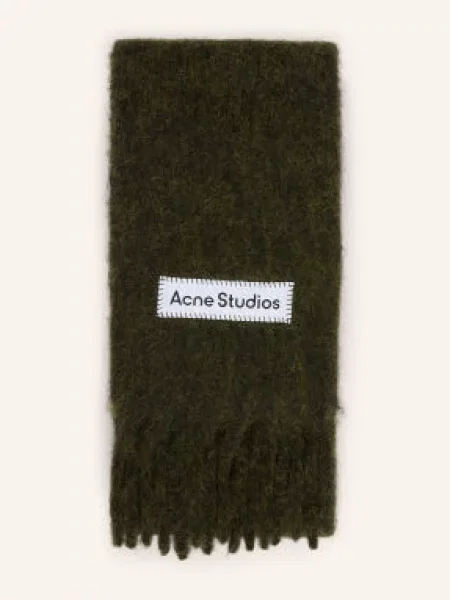 Šál Acne Studios z alpaky zelený