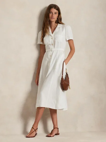Polo Ralph Lauren Rochie tip cămașă alb