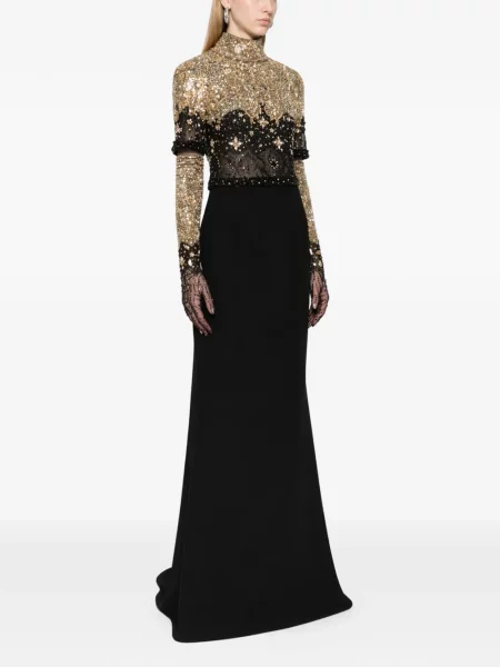 Rochie maxi Dina Melwani negru