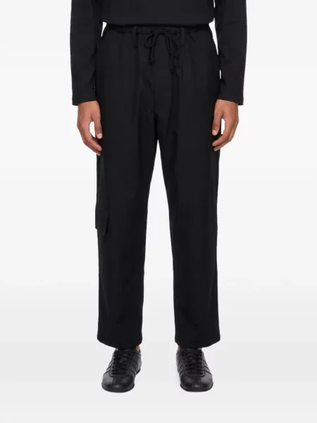 Pantaloni cargo Yohji Yamamoto cu cordon negru