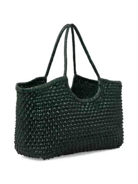Geantă shopper Dragon Diffusion din piele verde