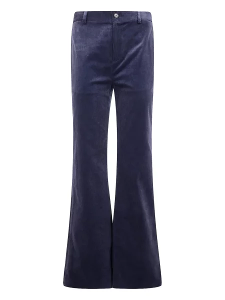 Pantaloni Lauren Ralph Lauren de catifea cord albastru