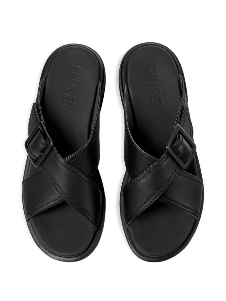 Sandale Camper fără toc cu cataramă negru