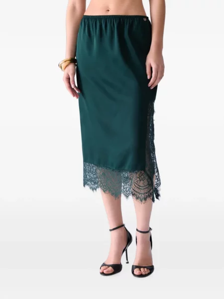 Fustă midi Liu Jo din satin verde