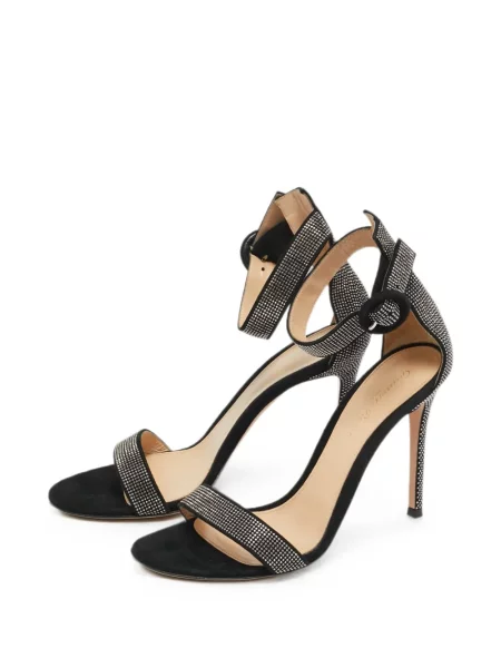 Sandale Gianvito Rossi din piele de căprioară negru