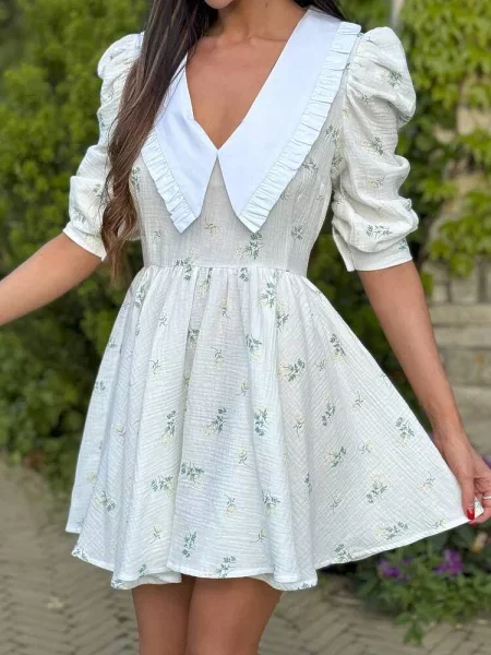 Сукня міні Milirud муслін білий