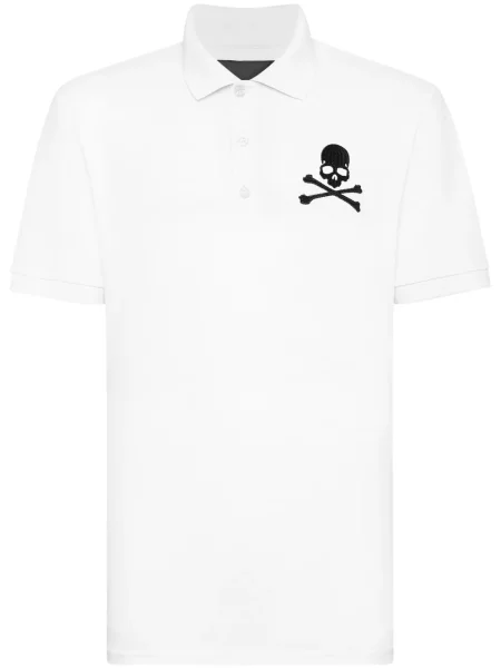 Polo Philipp Plein cu imagine alb