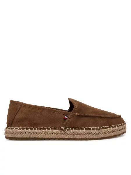 Espadrile Tommy Hilfiger Hilfiger Flex Espa Suede Loafer rjava