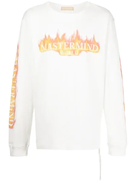 Tricou Mastermind Japan cu imagine lung alb