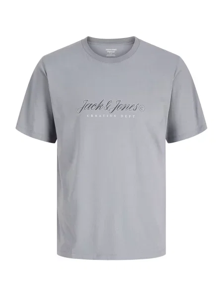 Jack & Jones Plus Tricou JORMONTAUK albastru porumbel gri