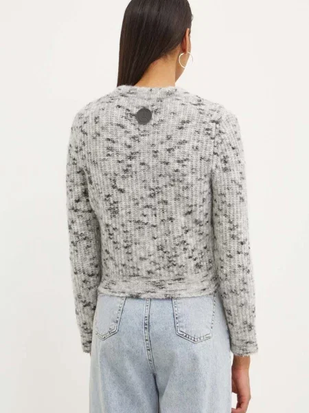 Svetr s příměsí vlny Moschino Jeans šedá
