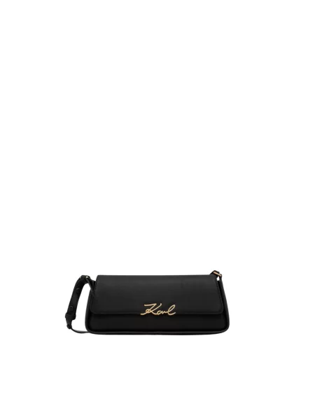 Karl Lagerfeld torebka bagietka skórzana K/SIGNATURE czarna