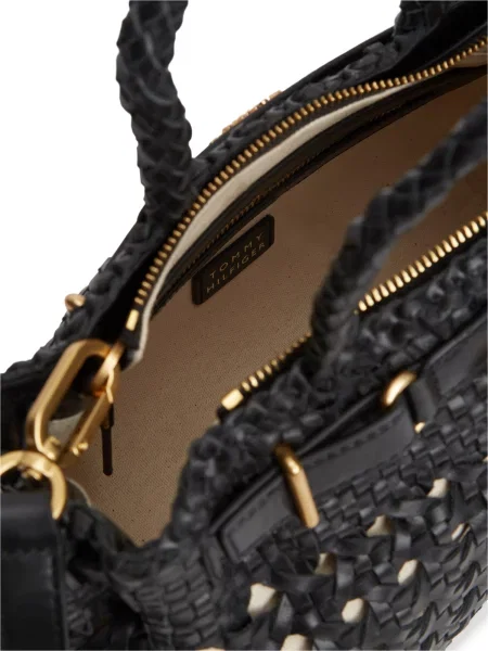 Tommy Hilfiger Kabelka American Icon Mini Tote Braided čierna
