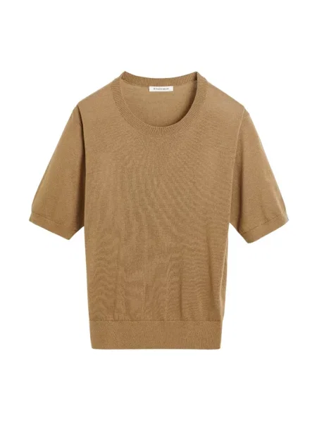 Lniany sweter By Malene Birger brązowy