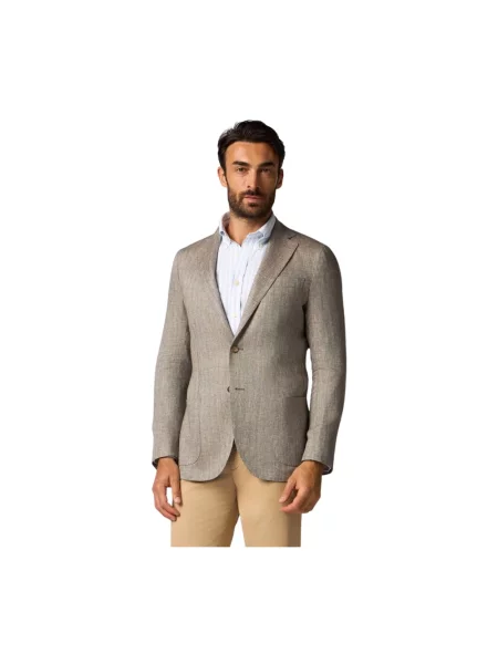 Lniana marynarka Brooks Brothers brązowa