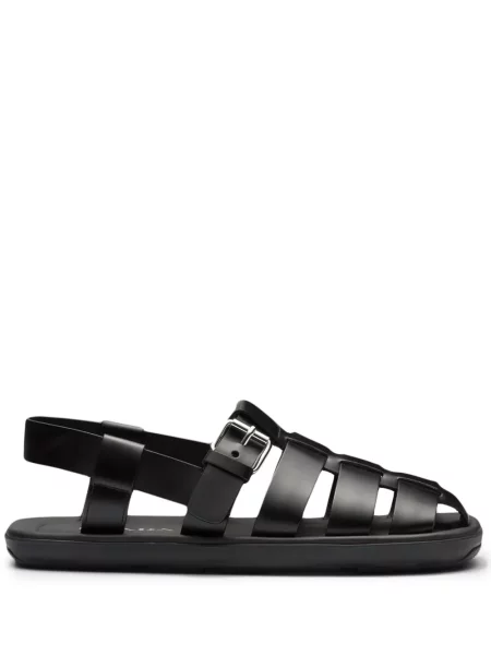 Sandale Prada fără toc negru