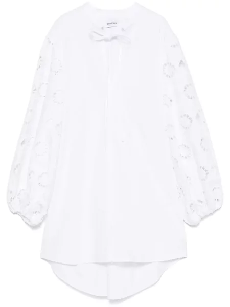 Rochie mini Dondup cu broderie de costum alb