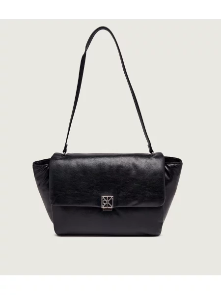 Calvin Klein Geantă Emblem Hw Padded Satchel negru