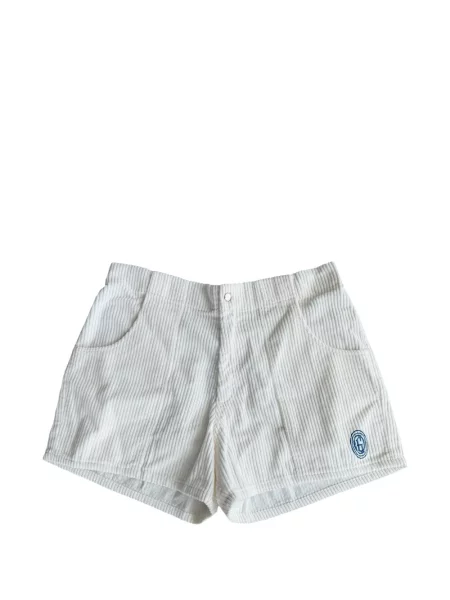 Pantaloni scurți Gallery Dept. cu broderie de catifea cord alb
