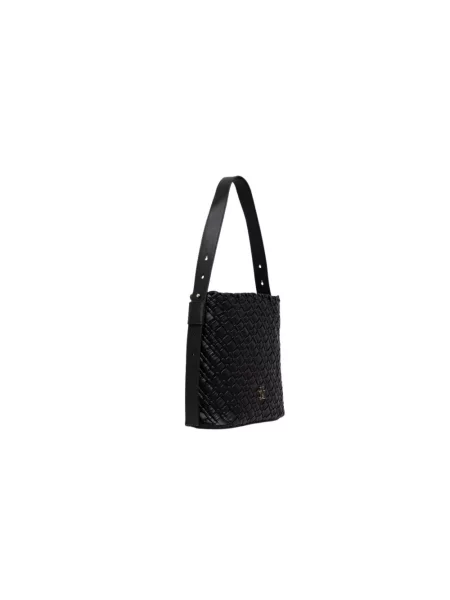 Torebka Tommy Hilfiger pleciona czarna