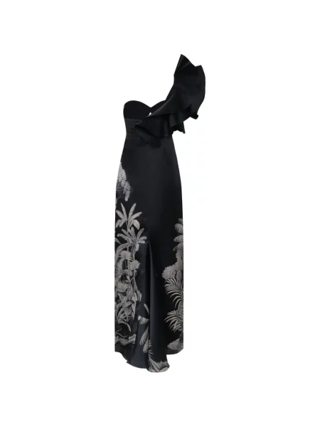 Rochie maxi Johanna Ortiz cu un umăr gol negru