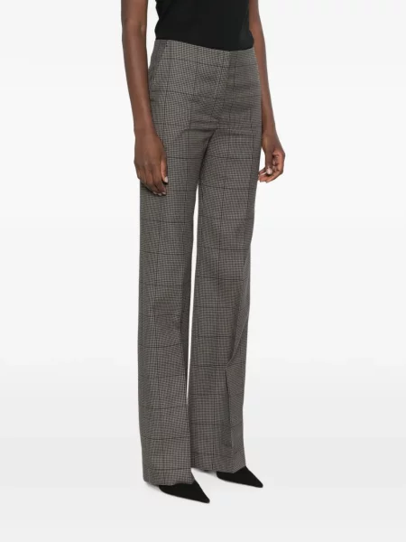 Pantaloni Mugler în carouri gri