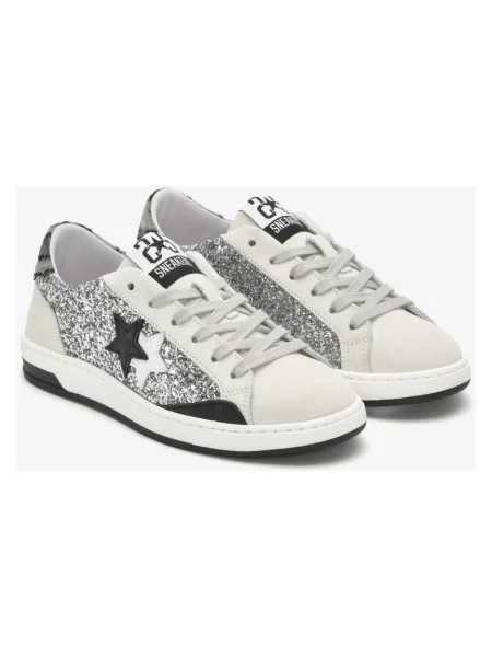 Sneakersy 2star zamszowe białe